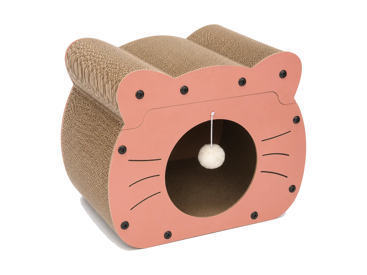 Pink Cat Head Cat Scratcher